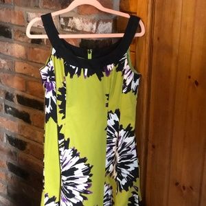 Chartreuse, violet and white Nine West Dress Size 4